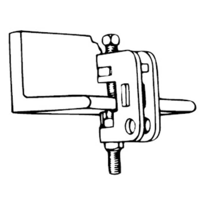 Kindorf E-231-3/8 Structural Beam Clamp, 3/8 in Rod, 0.8 in THK Flange, 500 lb Load, Steel, Galv-Krom